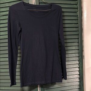 No Boundaries Fitted Blue Long Sleeve T-Shirt